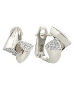 Серьги из белого золота c бриллиантами