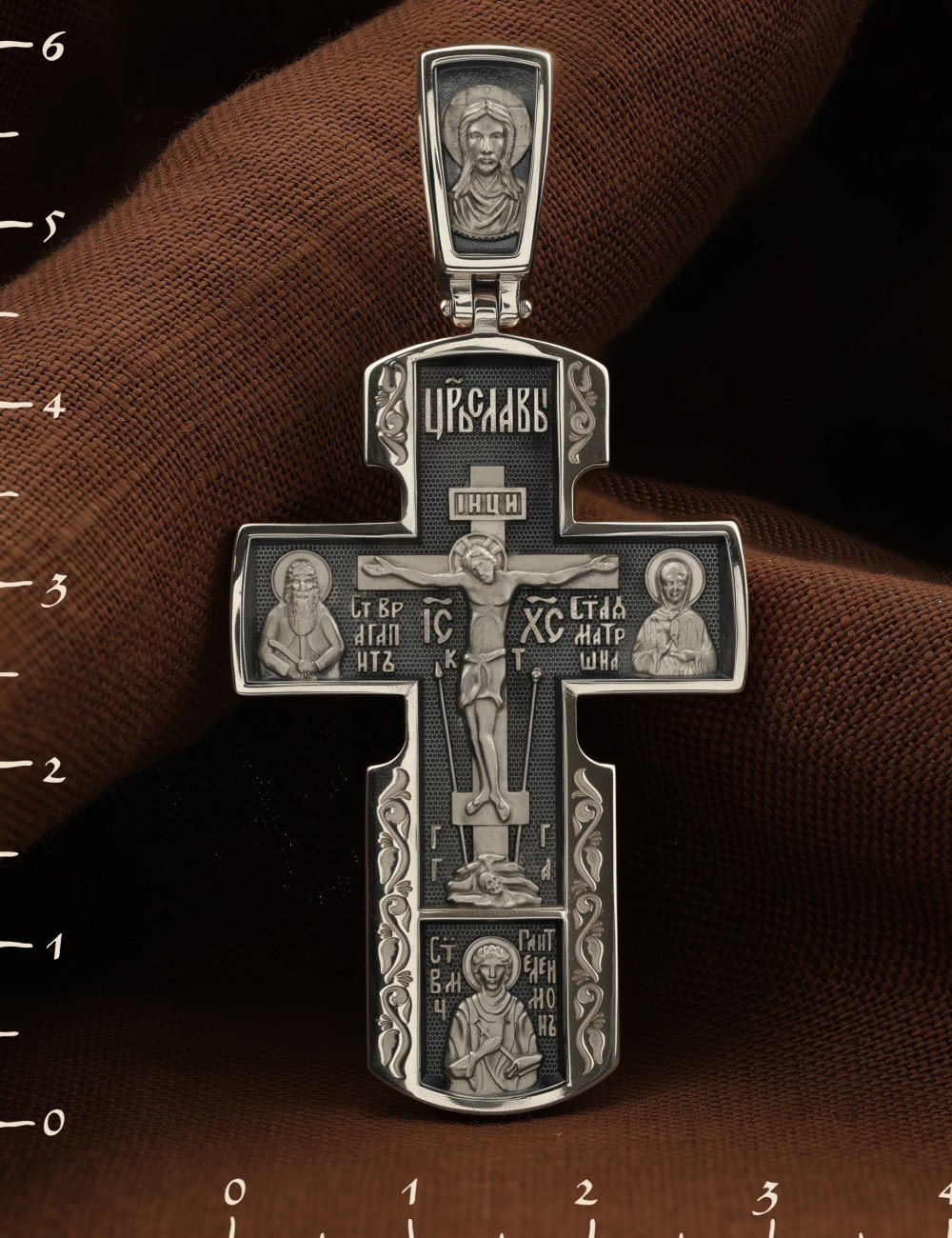 Крест из белого золота