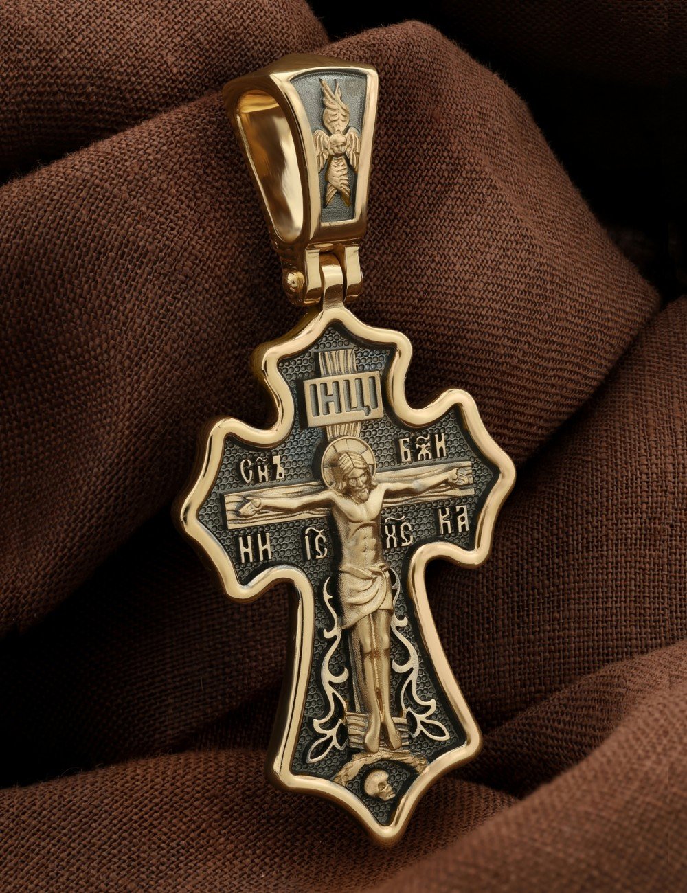Крест из лимонного золота