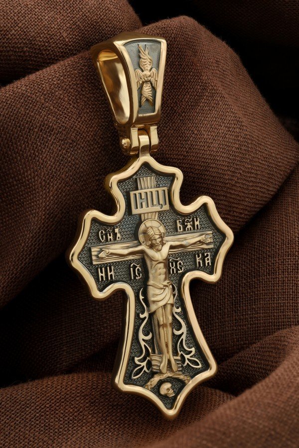 Крест из лимонного золота
