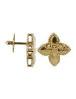 Серьги из лимонного золота c бриллиантами и перламутром