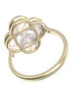 Кольцо из лимонного золота c перламутром