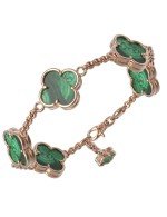Браслет из золота c малахитом