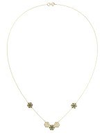 Колье из лимонного золота c ониксом и перламутром