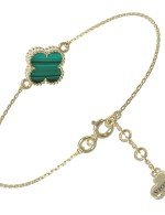 Браслет из лимонного золота c малахитом