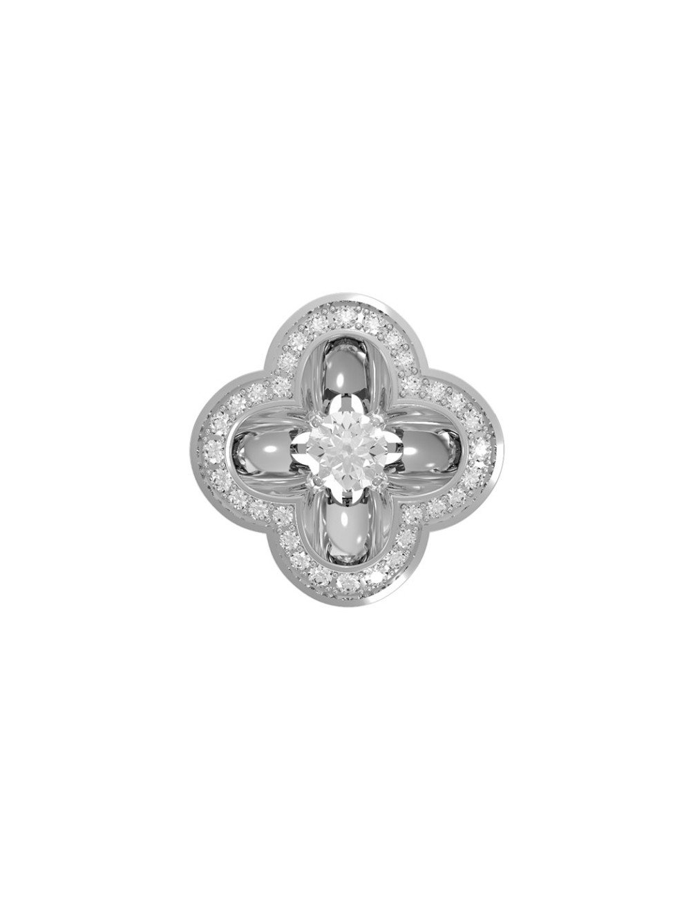 Подвеска из белого золота c бриллиантами