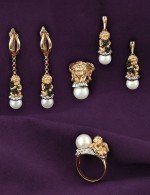 Серьги из золота c жемчугом