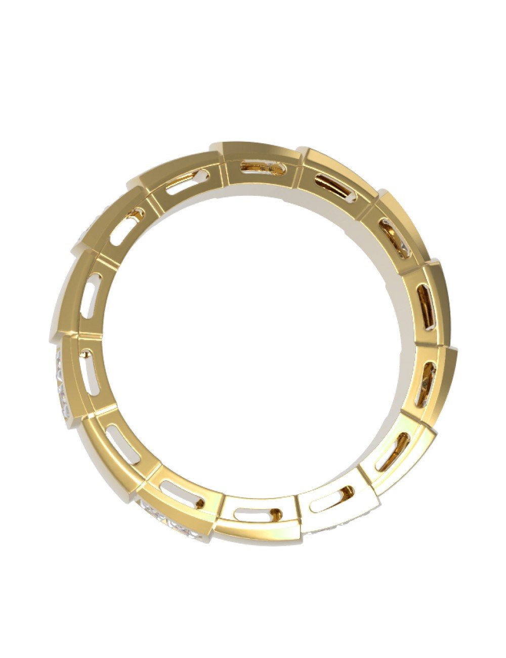 Кольцо из лимонного золота c бриллиантами