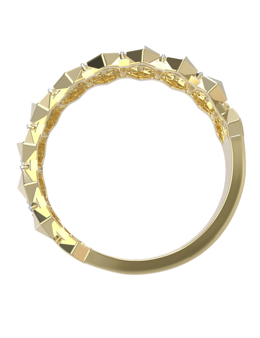 Кольцо из лимонного золота c бриллиантами