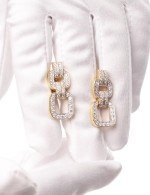 Серьги из лимонного золота c бриллиантами