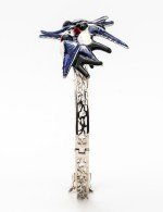 Браслет из белого золота c эмалью