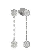 Серьги из белого золота c бриллиантами