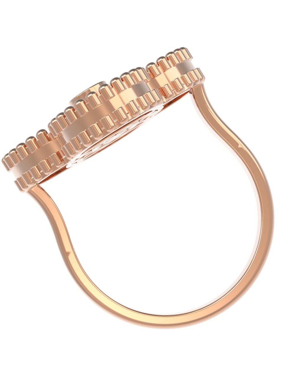 Кольцо из золота c бриллиантами и перламутром