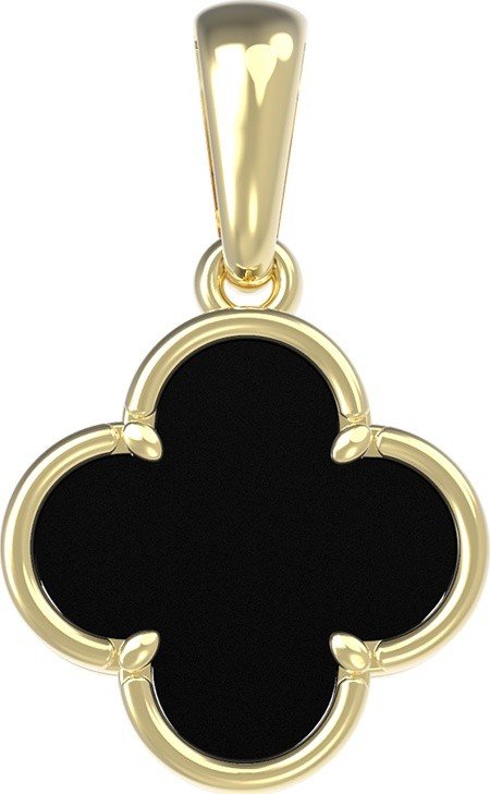 Подвеска из лимонного золота c ониксом