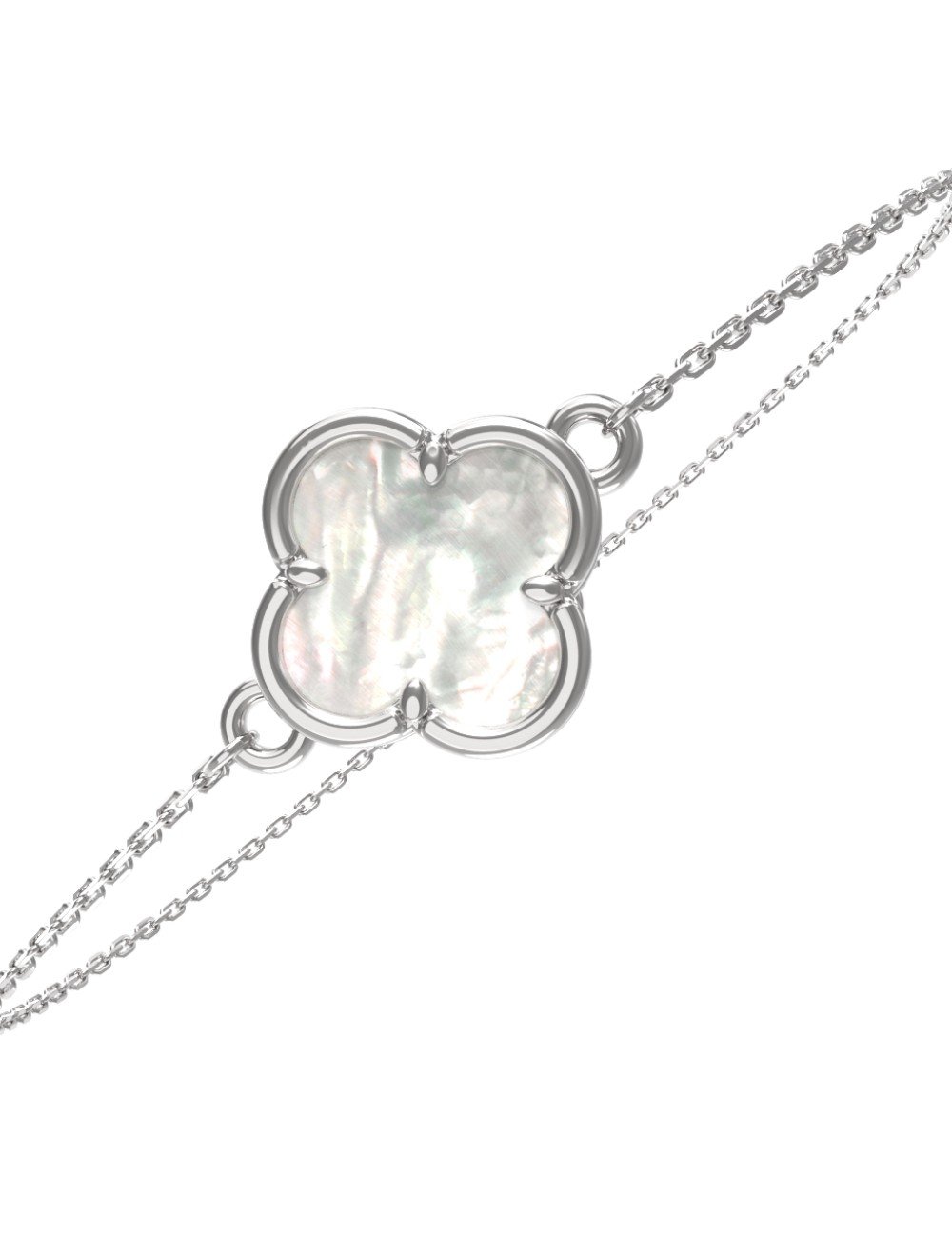 Браслет из белого золота c перламутром