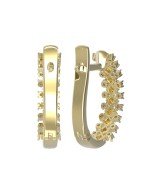 Серьги из лимонного золота c бриллиантами