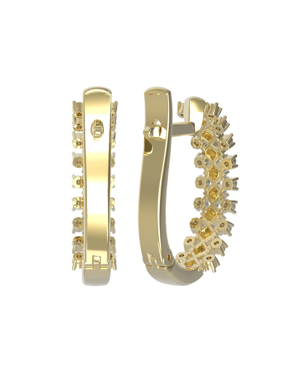 Серьги из лимонного золота c бриллиантами