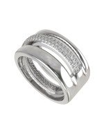 Кольцо из белого золота c бриллиантами