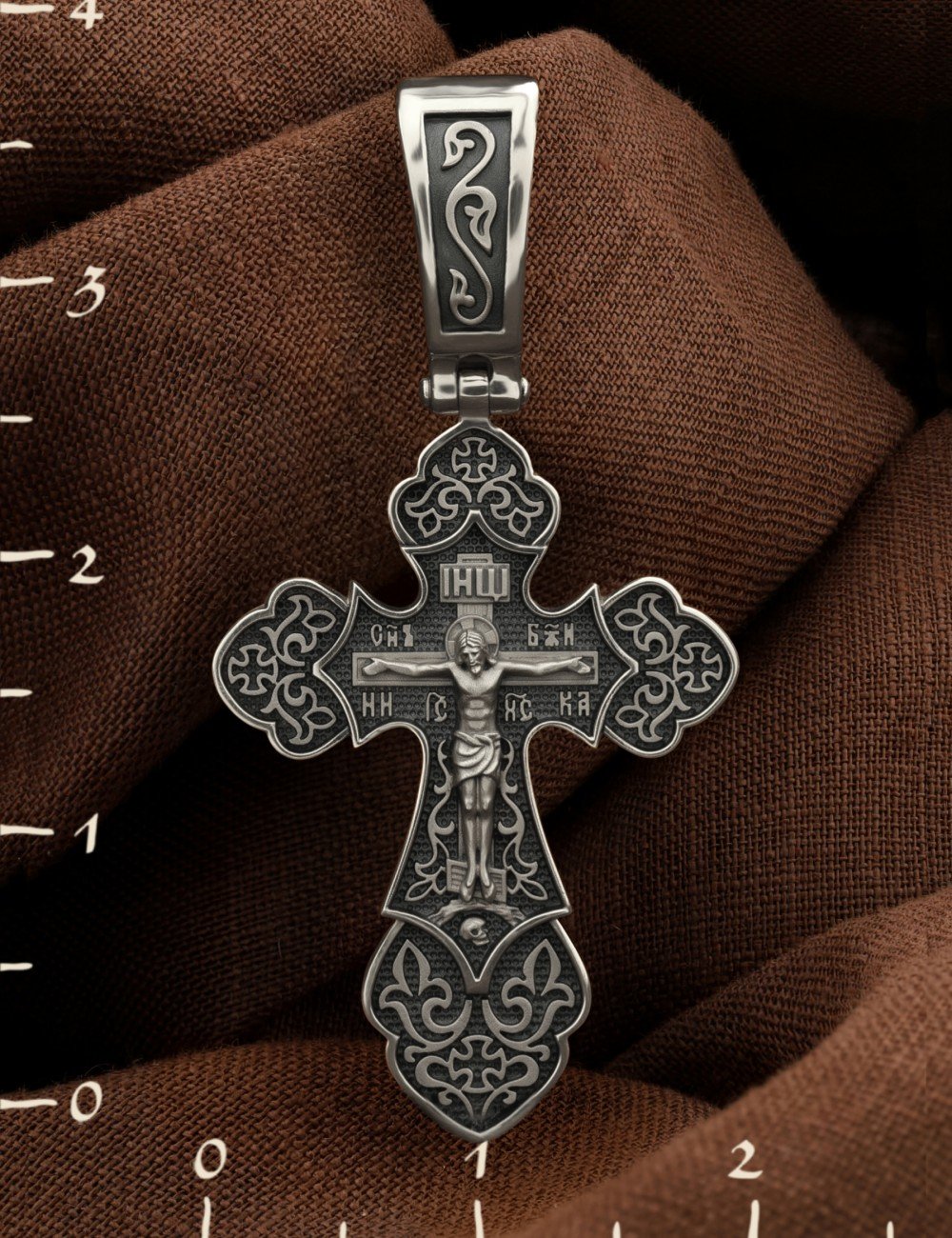 Крест из белого золота
