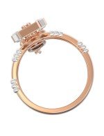 Кольцо из золота c ониксом и перламутром