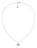 Колье из белого золота c бриллиантами и лазуритом