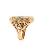 Кольцо из золота c эбеновым деревом