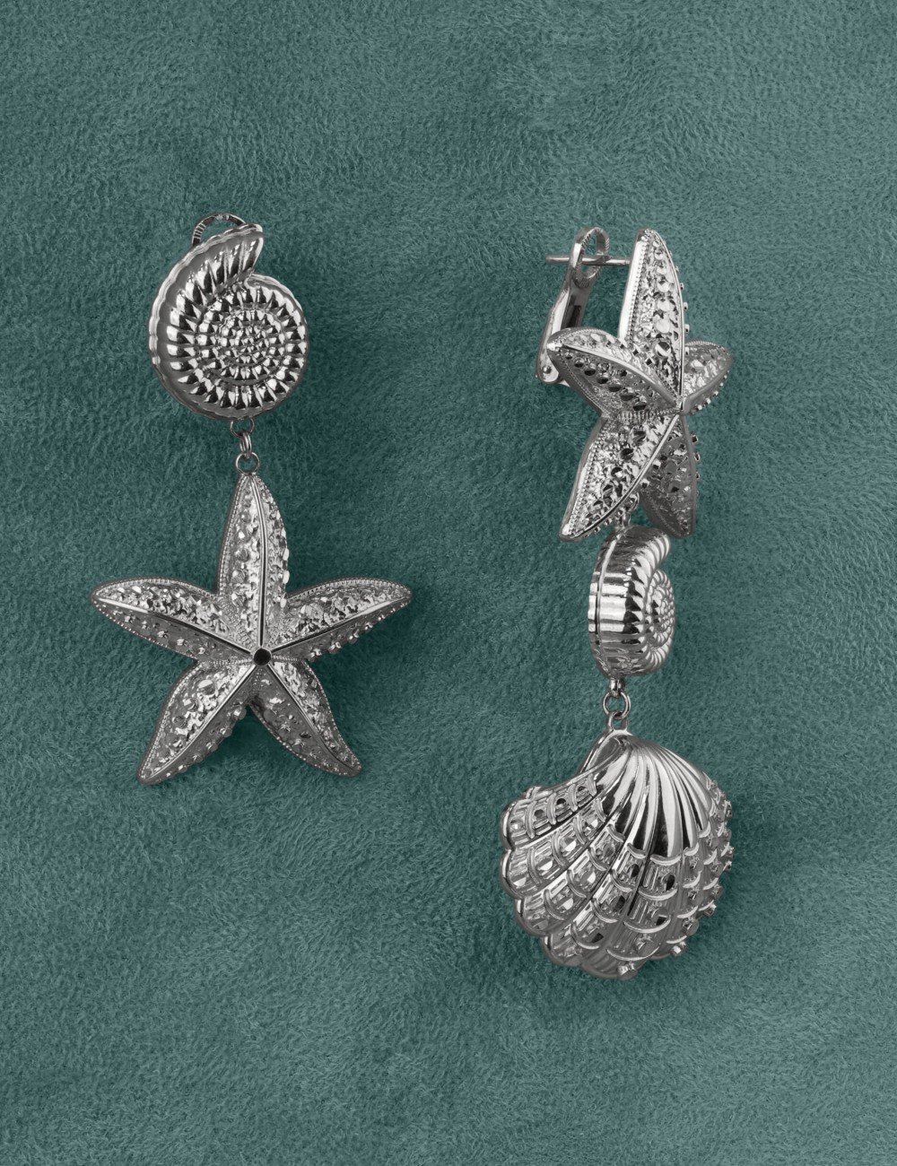 Серьги из белого золота