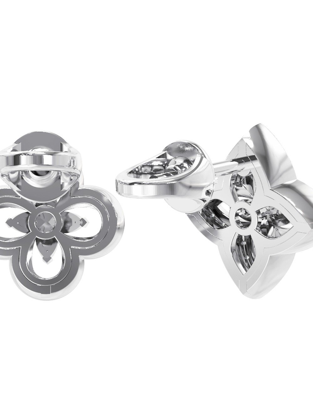 Серьги из белого золота c бриллиантами