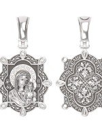 Образок из белого золота c бриллиантами