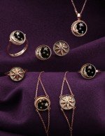 Браслет из золота c бриллиантами и перламутром