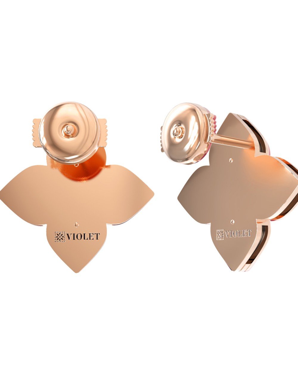 Серьги из золота c бриллиантами и перламутром