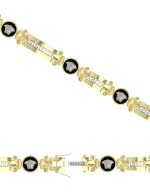 Браслет из лимонного золота c ониксом