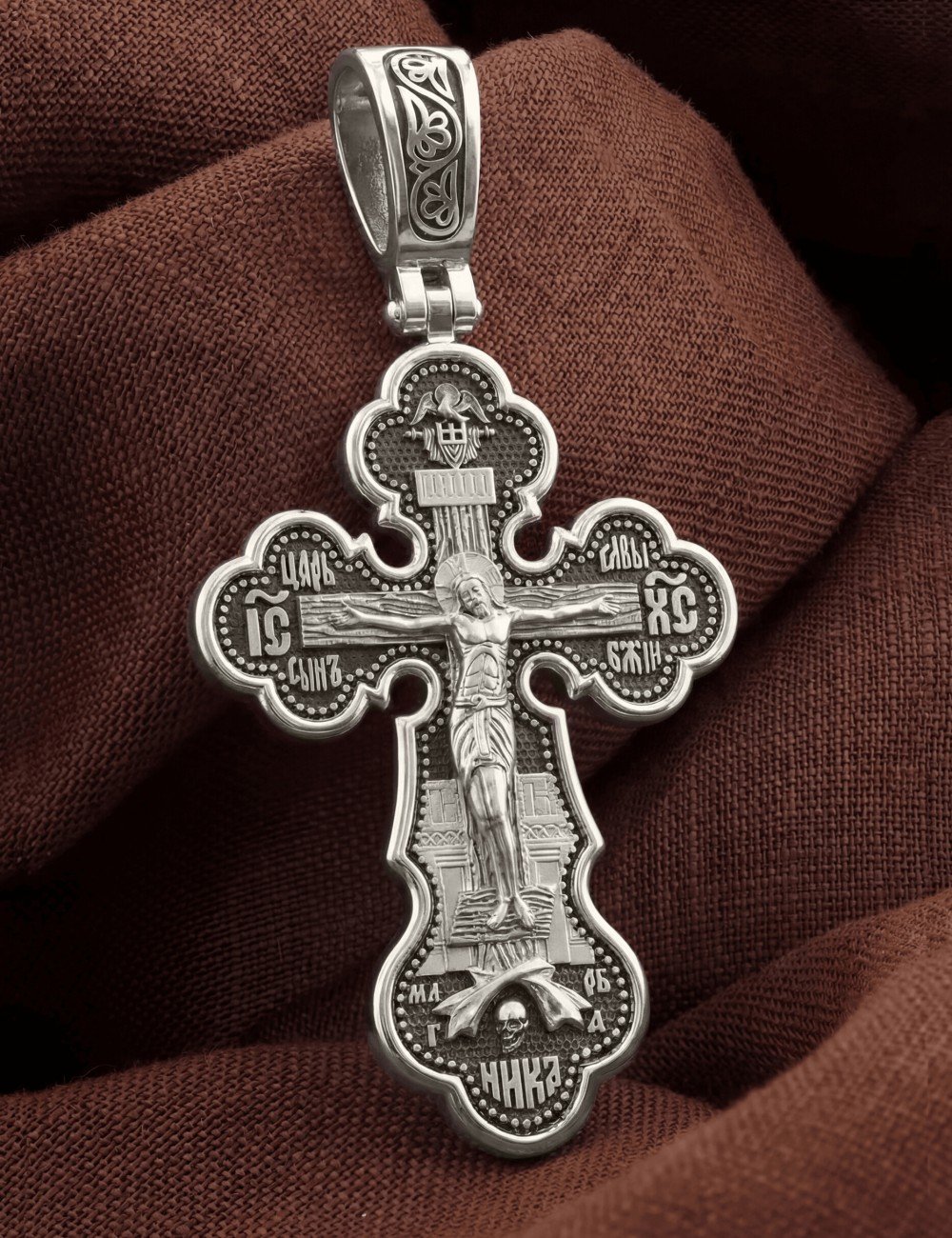 Крест из белого золота