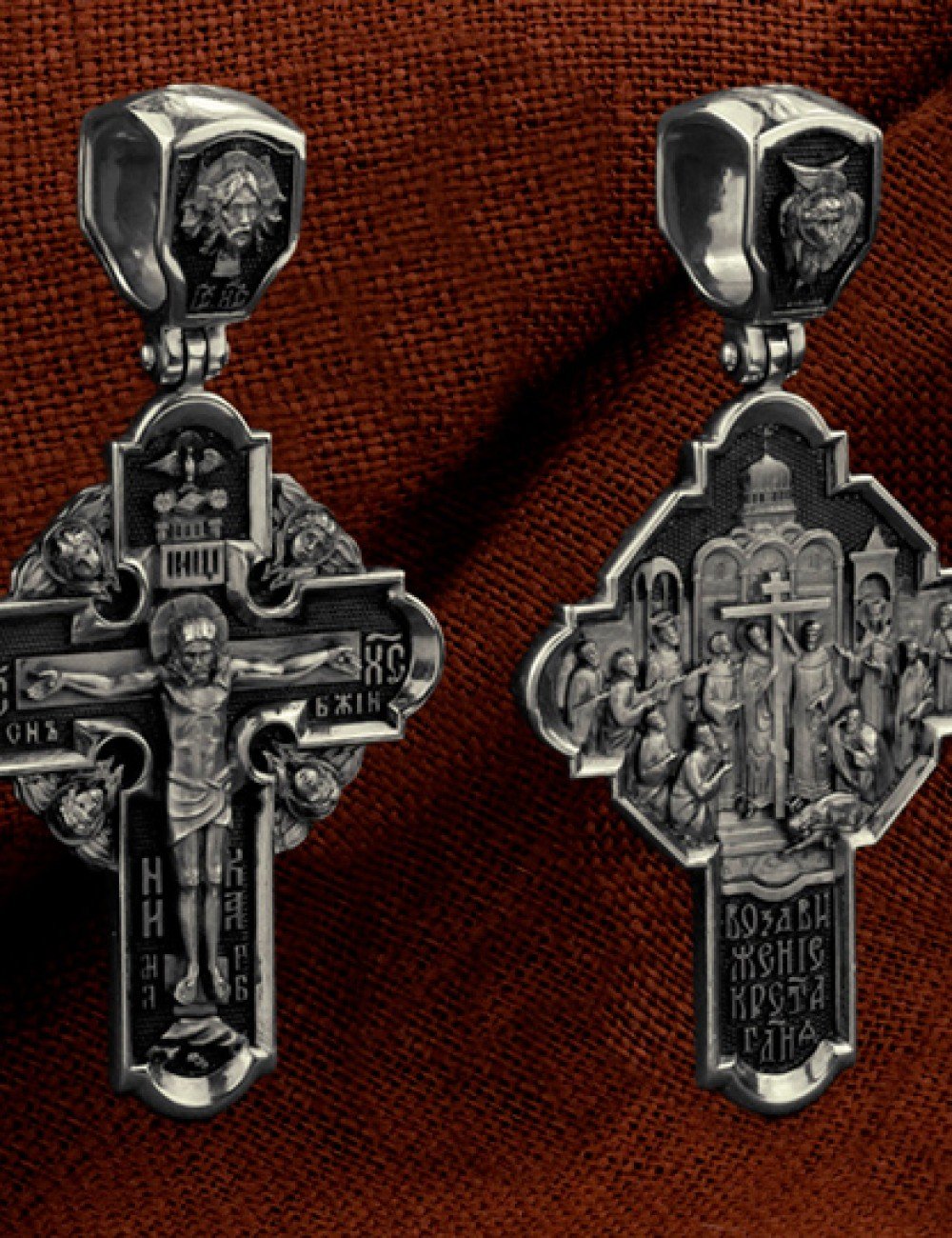 Крест из белого золота