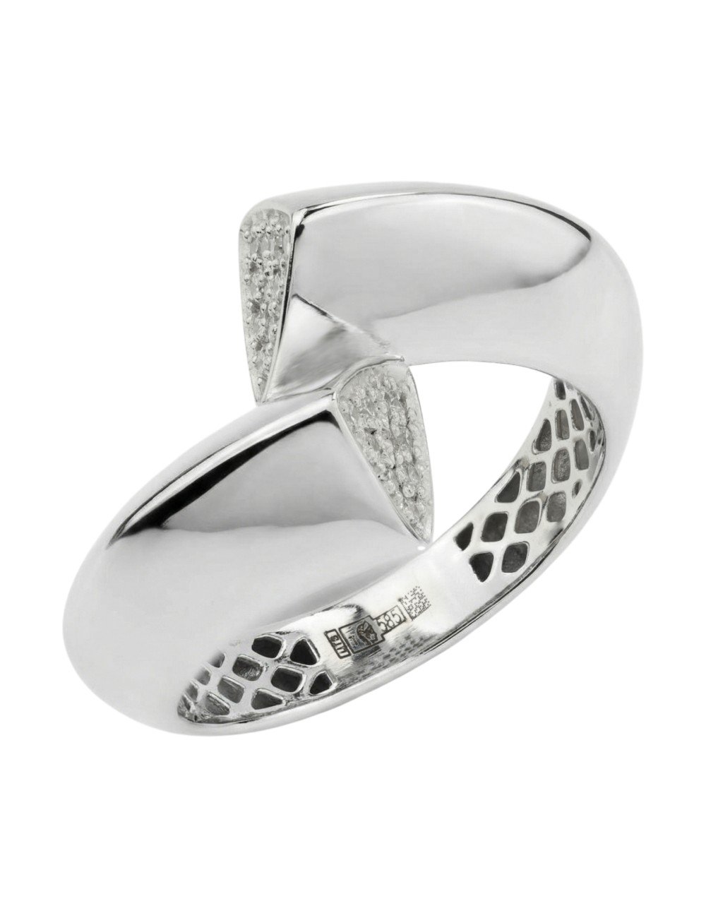 Кольцо из белого золота c бриллиантами