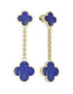 Серьги из лимонного золота c лазуритом