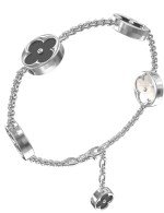 Браслет из белого золота c ониксом и перламутром