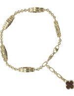 Браслет из лимонного золота c тигровым глазом