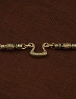 Цепь из лимонного золота c эмалью и эбеновым деревом