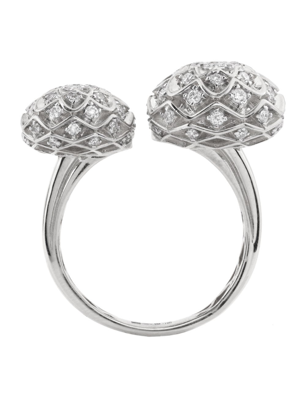 Кольцо из белого золота c бриллиантами