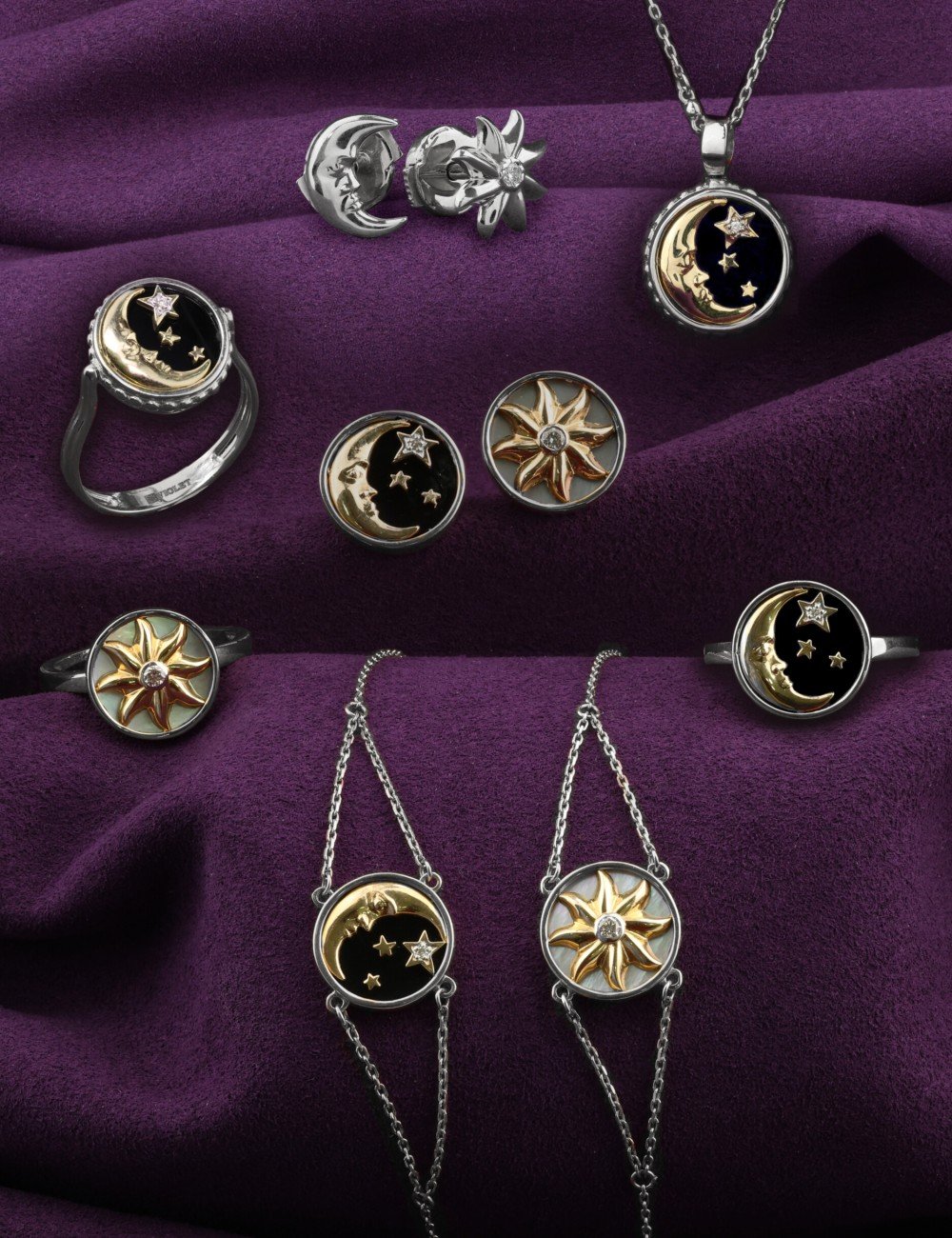 Серьги из белого золота c бриллиантами