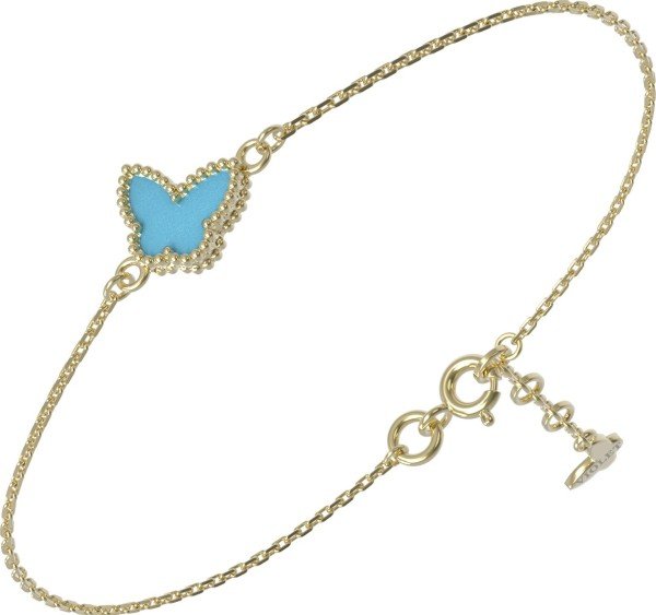 Браслет из лимонного золота c бирюзой