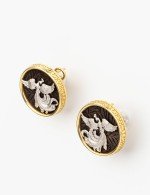 Серьги из лимонного золота c эбеновым деревом