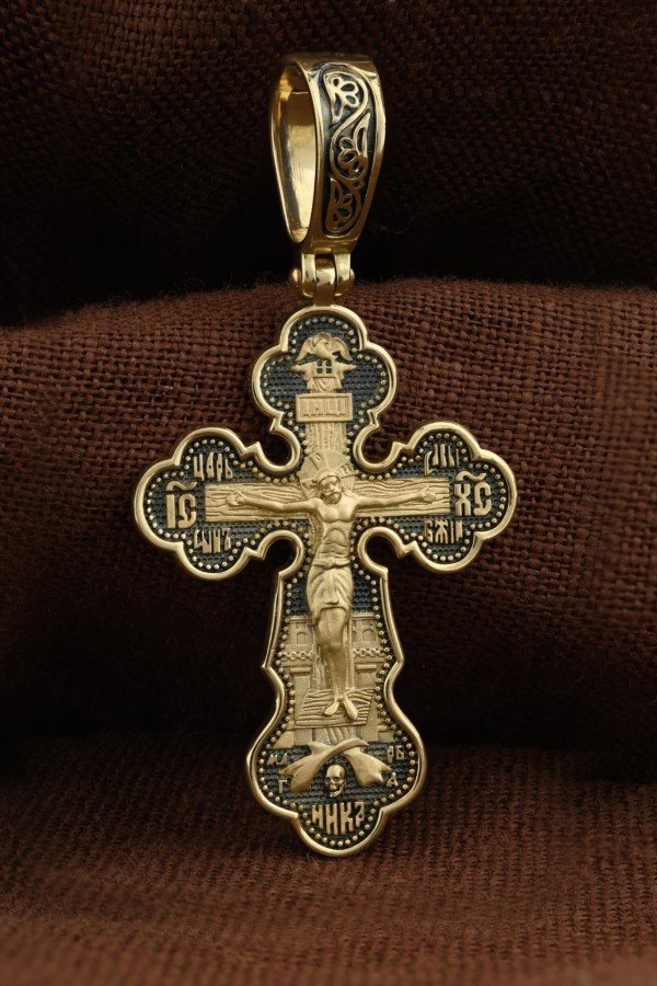 Крест из лимонного золота