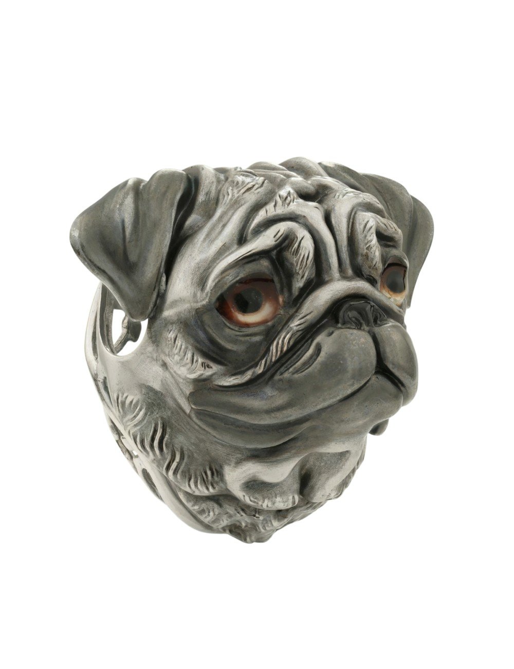 Подвеска из белого золота c эмалью