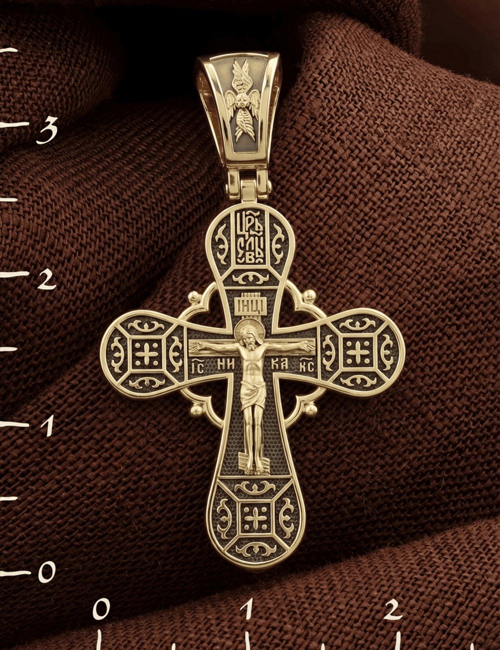 Крест из лимонного золота