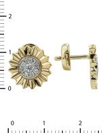 Серьги из лимонного золота c бриллиантами