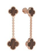 Серьги из золота c тигровым глазом