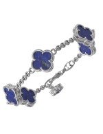 Браслет из белого золота c лазуритом