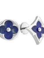 Серьги из белого золота c лазуритом